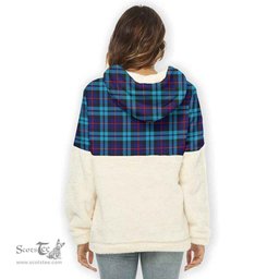 Scottish McCorquodale Clan Tartan Flannel Hoodie Women - Classic Scottish Plaid Tartan Plaid