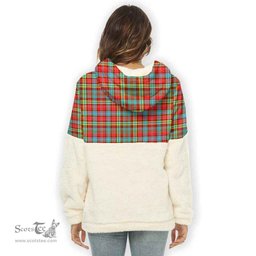 Scottish Ogilvie Clan Tartan Flannel Hoodie Women - Classic Scottish Plaid Tartan Plaid