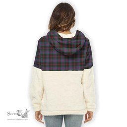 Scottish Nairn Clan Tartan Flannel Hoodie Women - Classic Scottish Plaid Tartan Plaid