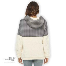 Scottish Shepherd Clan Tartan Flannel Hoodie Women - Classic Scottish Plaid Tartan Plaid