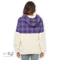 Scottish Ochterlony Clan Tartan Flannel Hoodie Women - Crest Classic Scottish Plaid Tartan Plaid