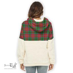 Scottish McCulloch Clan Tartan Flannel Hoodie Women - Classic Scottish Plaid Tartan Plaid