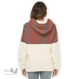 Scottish Sinclair Ancient Clan Tartan Flannel Hoodie Women - Classic Scottish Plaid Tartan Plaid