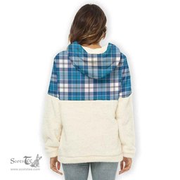 Scottish Roberton Clan Tartan Flannel Hoodie Women - Crest Classic Scottish Plaid Tartan Plaid