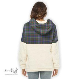 Scottish Ogilvie Hunting Modern Clan Tartan Flannel Hoodie Women - Classic Scottish Plaid Tartan Plaid