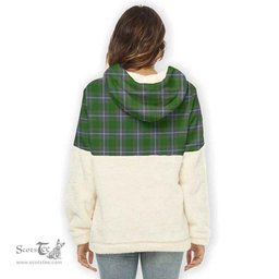 Scottish Pringle Clan Tartan Flannel Hoodie Women - Classic Scottish Plaid Tartan Plaid