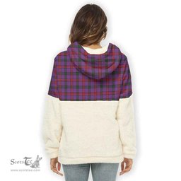 Scottish Montgomery Clan Tartan Flannel Hoodie Women - Crest Classic Scottish Plaid Tartan Plaid