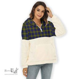 Scottish More (Muir) Clan Tartan Flannel Hoodie Women - Classic Scottish Plaid Tartan Plaid
