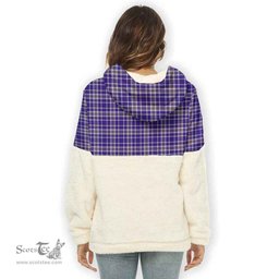 Scottish Ochterlony Clan Tartan Flannel Hoodie Women - Classic Scottish Plaid Tartan Plaid