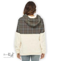 Scottish Outlander Fraser Clan Tartan Flannel Hoodie Women - Classic Scottish Plaid Tartan Plaid