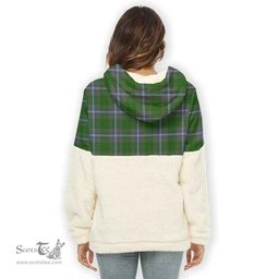 Scottish Pringle Clan Tartan Flannel Hoodie Women - Crest Classic Scottish Plaid Tartan Plaid