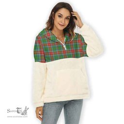 Scottish Muirhead Clan Tartan Flannel Hoodie Women - Classic Scottish Plaid Tartan Plaid