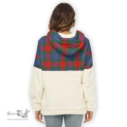 Scottish Mar Clan Tartan Flannel Hoodie Women - Crest Classic Scottish Plaid Tartan Plaid