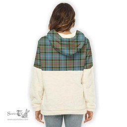 Scottish Paisley Clan Tartan Flannel Hoodie Women - Crest Classic Scottish Plaid Tartan Plaid
