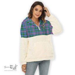 Scottish Ralston Clan Tartan Flannel Hoodie Women - Crest Classic Scottish Plaid Tartan Plaid