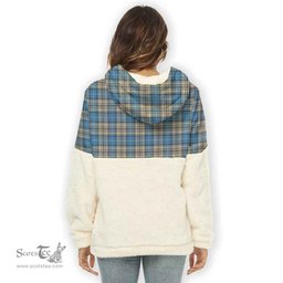 Scottish Napier Ancient Clan Tartan Flannel Hoodie Women - Classic Scottish Plaid Tartan Plaid