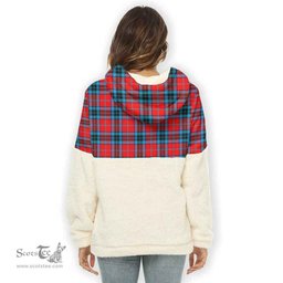 Scottish MacTavish Clan Tartan Flannel Hoodie Women - Crest Classic Scottish Plaid Tartan Plaid