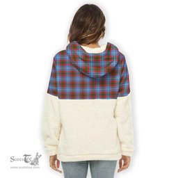 Scottish Newton Clan Tartan Flannel Hoodie Women - Crest Classic Scottish Plaid Tartan Plaid