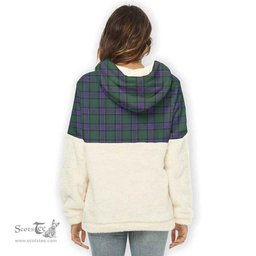 Scottish Sinclair Hunting Modern Clan Tartan Flannel Hoodie Women - Classic Scottish Plaid Tartan Plaid
