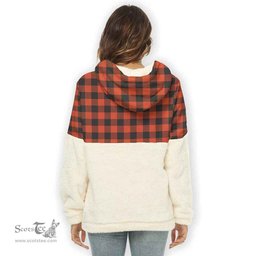 Scottish Rob Roy MacGregor Ancient Clan Tartan Flannel Hoodie Women - Classic Scottish Plaid Tartan Plaid