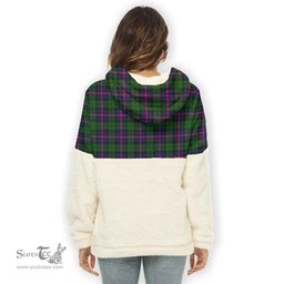 Scottish Morrison Clan Tartan Flannel Hoodie Women - Crest Classic Scottish Plaid Tartan Plaid