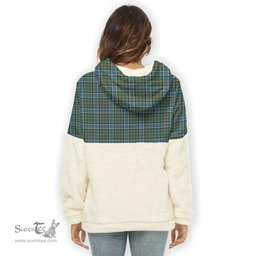 Scottish Ogilvie Hunting Ancient Clan Tartan Flannel Hoodie Women - Classic Scottish Plaid Tartan Plaid