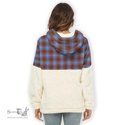 Scottish Pennycook Clan Tartan Flannel Hoodie Women - Crest Classic Scottish Plaid Tartan Plaid