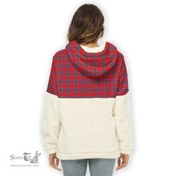 Scottish Rait Clan Tartan Flannel Hoodie Women - Crest Classic Scottish Plaid Tartan Plaid