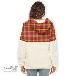 Scottish Scrymgeour Clan Tartan Flannel Hoodie Women - Classic Scottish Plaid Tartan Plaid