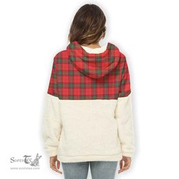 Scottish Seton Clan Tartan Flannel Hoodie Women - Crest Classic Scottish Plaid Tartan Plaid
