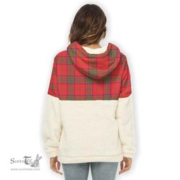 Scottish Ross Clan Tartan Flannel Hoodie Women - Crest Classic Scottish Plaid Tartan Plaid