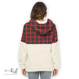 Scottish Riddell Clan Tartan Flannel Hoodie Women - Crest Classic Scottish Plaid Tartan Plaid