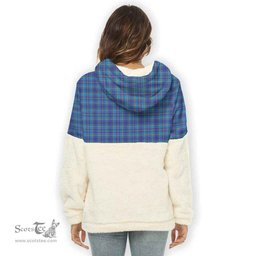 Scottish Mercer Modern Clan Tartan Flannel Hoodie Women - Classic Scottish Plaid Tartan Plaid