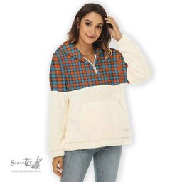 Scottish MacLachlan Ancient Clan Tartan Flannel Hoodie Women - Classic Scottish Plaid Tartan Plaid