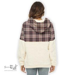 Scottish MacPherson Hunting Ancient Clan Tartan Flannel Hoodie Women - Classic Scottish Plaid Tartan Plaid