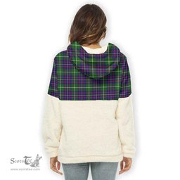 Scottish Inglis Clan Tartan Flannel Hoodie Women - Crest Classic Scottish Plaid Tartan Plaid