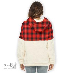 Scottish MacIver Modern Clan Tartan Flannel Hoodie Women - Classic Scottish Plaid Tartan Plaid