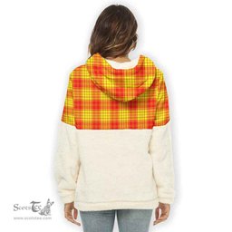 Scottish MacMillan Clan Tartan Flannel Hoodie Women - Classic Scottish Plaid Tartan Plaid