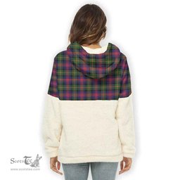 Scottish Logan Clan Tartan Flannel Hoodie Women - Crest Classic Scottish Plaid Tartan Plaid