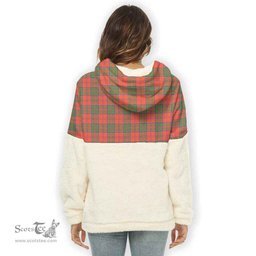 Scottish Grant Ancient Clan Tartan Flannel Hoodie Women - Classic Scottish Plaid Tartan Plaid
