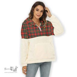 Scottish Lyle Clan Tartan Flannel Hoodie Women - Crest Classic Scottish Plaid Tartan Plaid