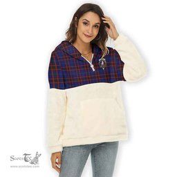 Scottish Home (or Hume) Clan Tartan Flannel Hoodie Women - Crest Classic Scottish Plaid Tartan Plaid
