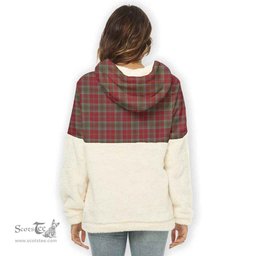 Scottish Lindsay Weathered Clan Tartan Flannel Hoodie Women - Classic Scottish Plaid Tartan Plaid
