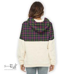 Scottish Logan Modern Clan Tartan Flannel Hoodie Women - Classic Scottish Plaid Tartan Plaid