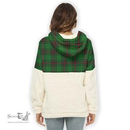 Scottish Kinnear Clan Tartan Flannel Hoodie Women - Crest Classic Scottish Plaid Tartan Plaid
