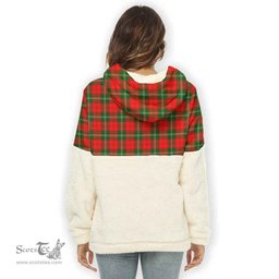 Scottish Lennox Modern Clan Tartan Flannel Hoodie Women - Classic Scottish Plaid Tartan Plaid