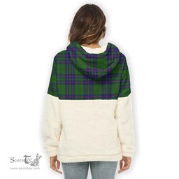 Scottish Lockhart Clan Tartan Flannel Hoodie Women - Crest Classic Scottish Plaid Tartan Plaid