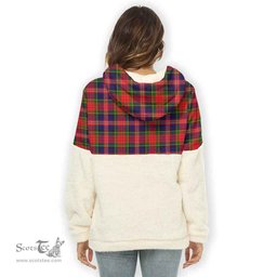 Scottish MacPherson Clan Tartan Flannel Hoodie Women - Crest Classic Scottish Plaid Tartan Plaid