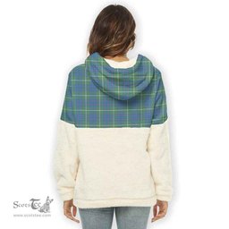 Scottish MacIntyre Hunting Ancient Clan Tartan Flannel Hoodie Women - Classic Scottish Plaid Tartan Plaid