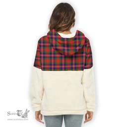 Scottish MacPherson Modern Clan Tartan Flannel Hoodie Women - Classic Scottish Plaid Tartan Plaid
